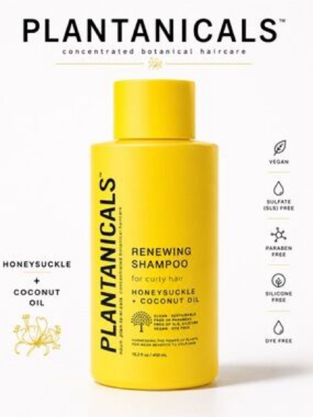 Plantanical's Renewing Shampoo - Yellow (Honeysuckle + Coconut Oil)